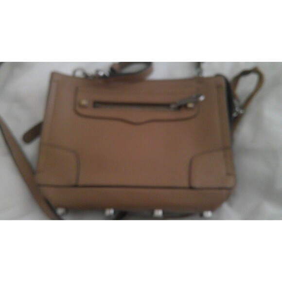 Rebecca Minkoff Regan Leather Medium Crossbody Bag Purse Tan Sand Great! - Picture 7 of 7